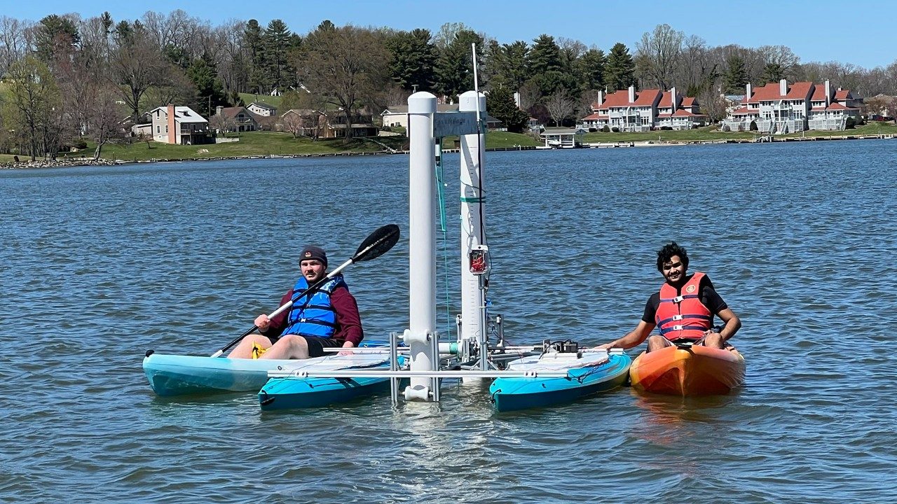 Wave-powered boat team